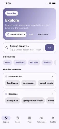 Localsky Marketplace - Main product screenshot demonstrating key features and user interface