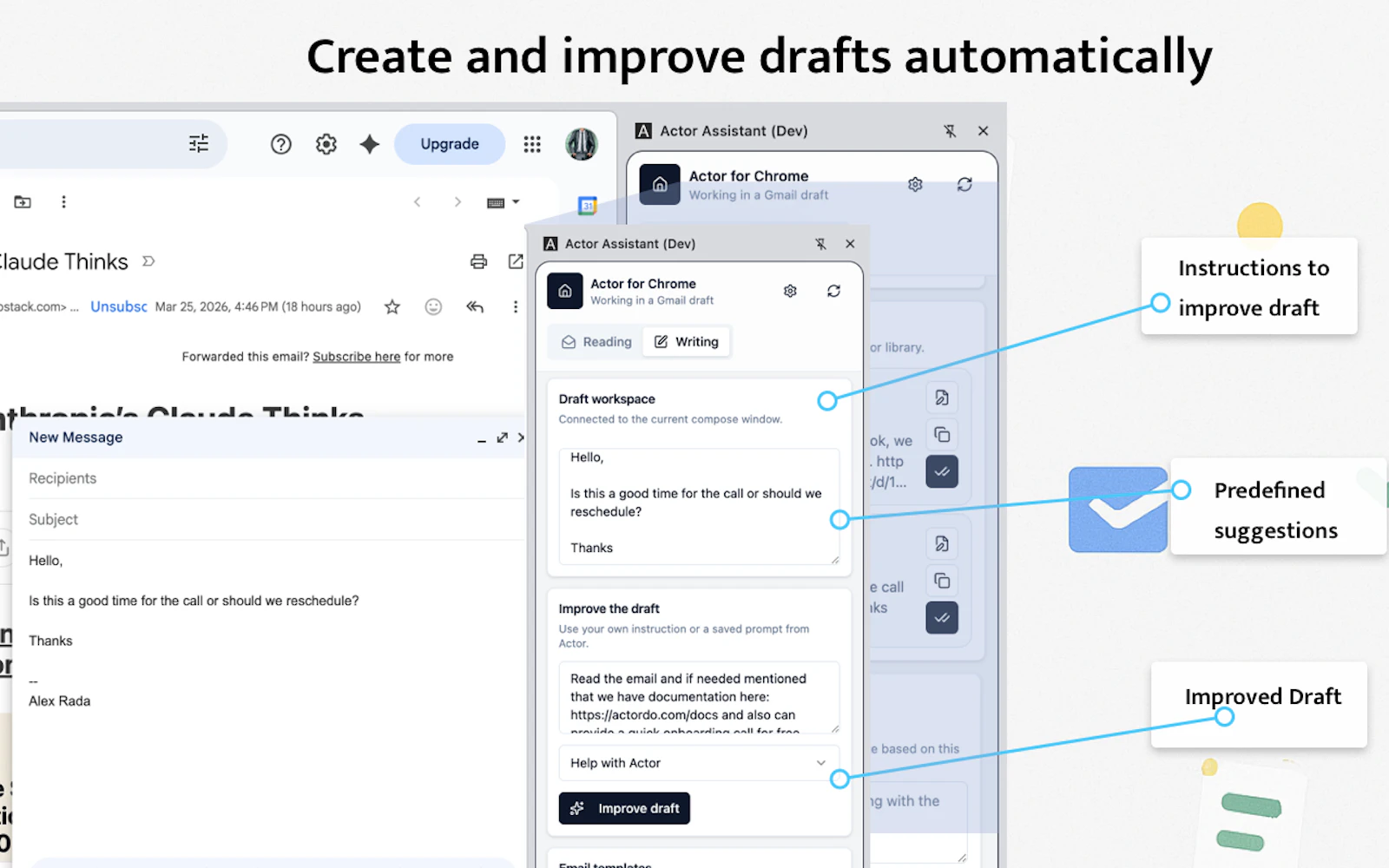 ActorDo Assistant for Chrome screenshot 2