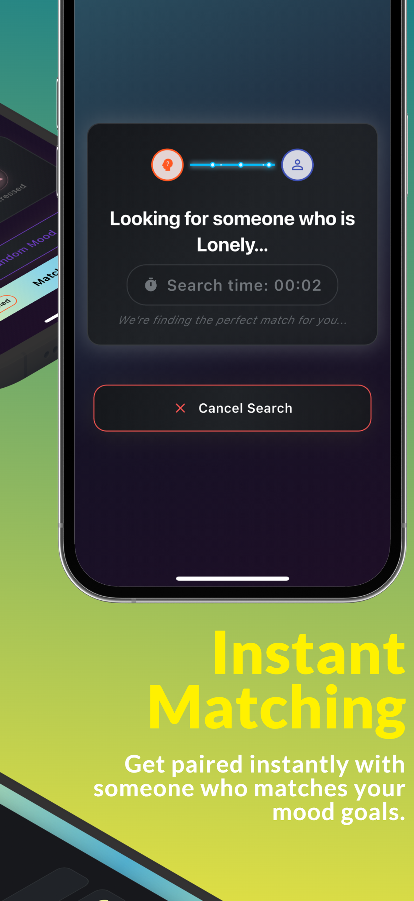 Média Moodie - Connectez-vous par humeur - Chats instantanés 1: 1 en fonction de votre humeur, pas de pression. 3