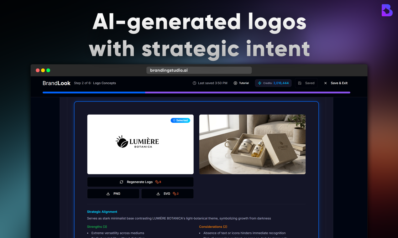 BrandingStudio.ai - Screenshot 3 showing product features and functionality