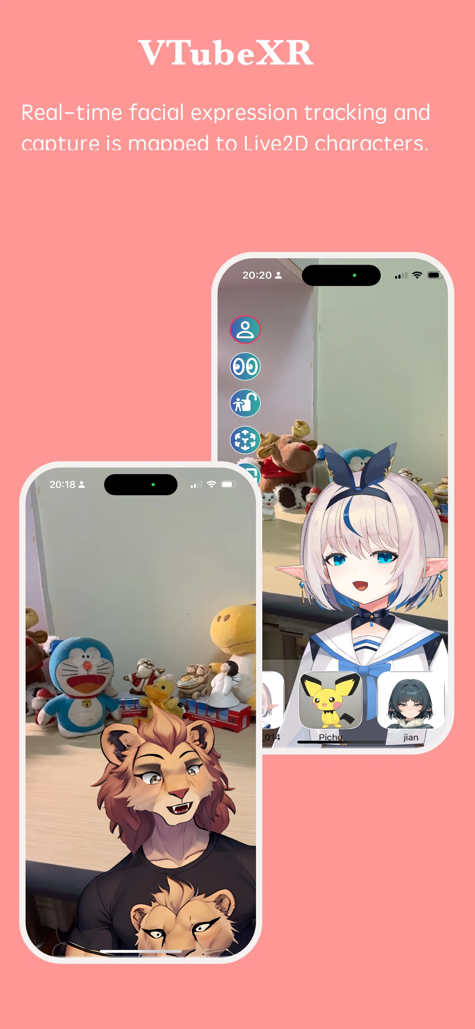 VTubeXR  Live2D avatars with AR screenshot 2