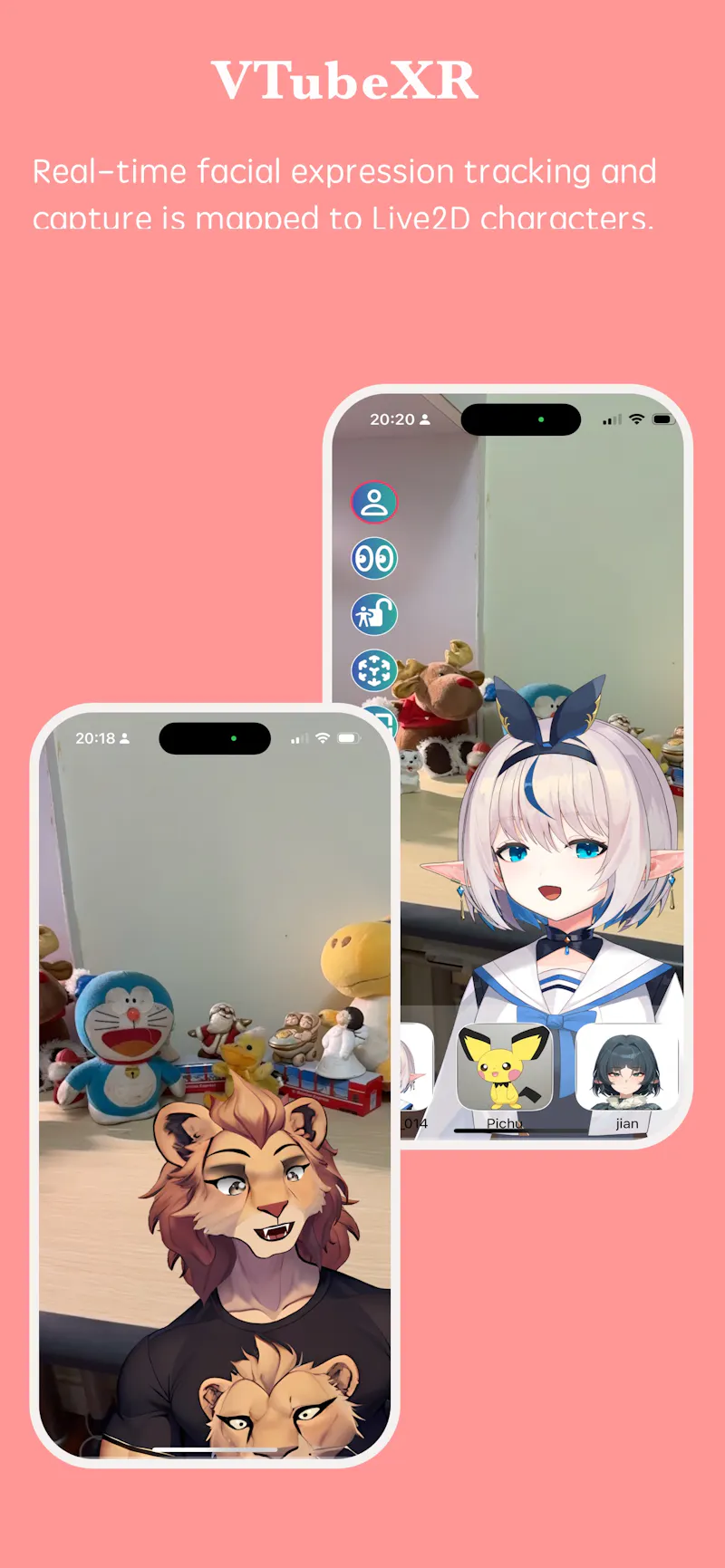 VTubeXR  Live2D avatars with AR screenshot 2