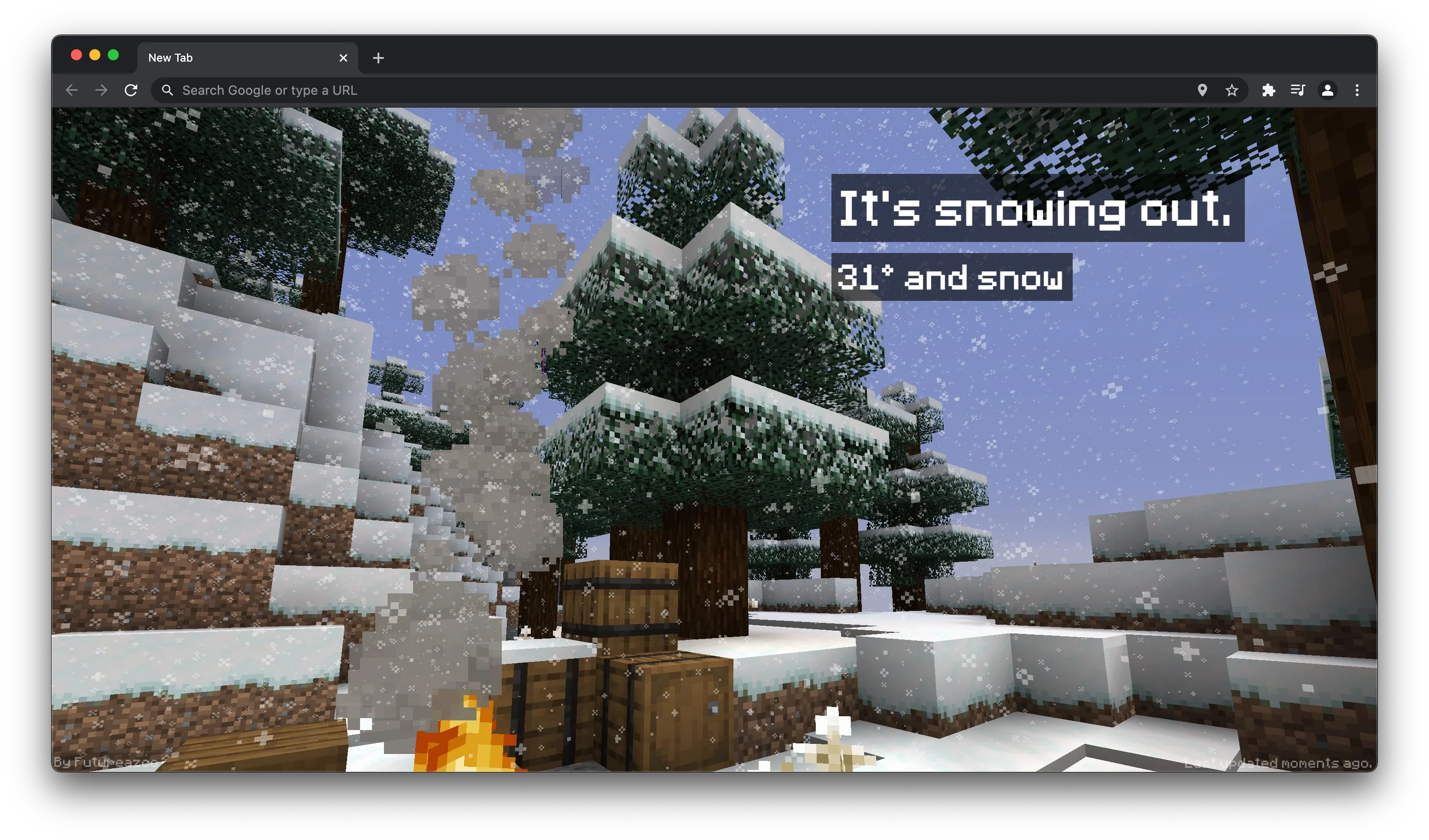 startuptile MineWeather-Visualize the weather in a Minecraft setting on Chrome