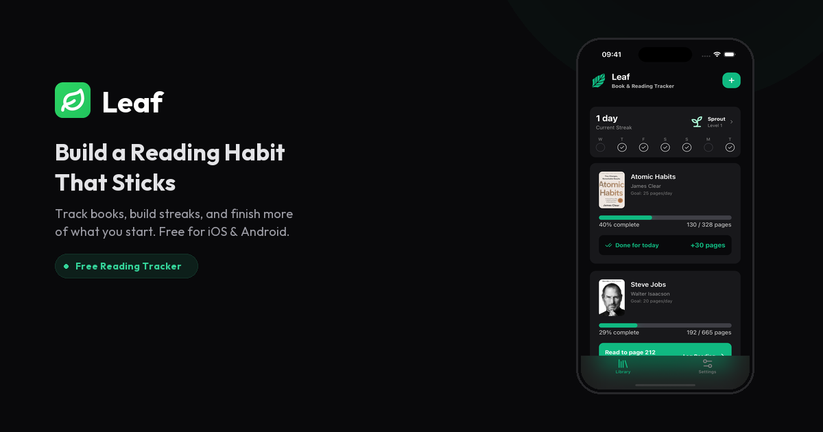 Leaf - Book & Reading Tracker gallery image