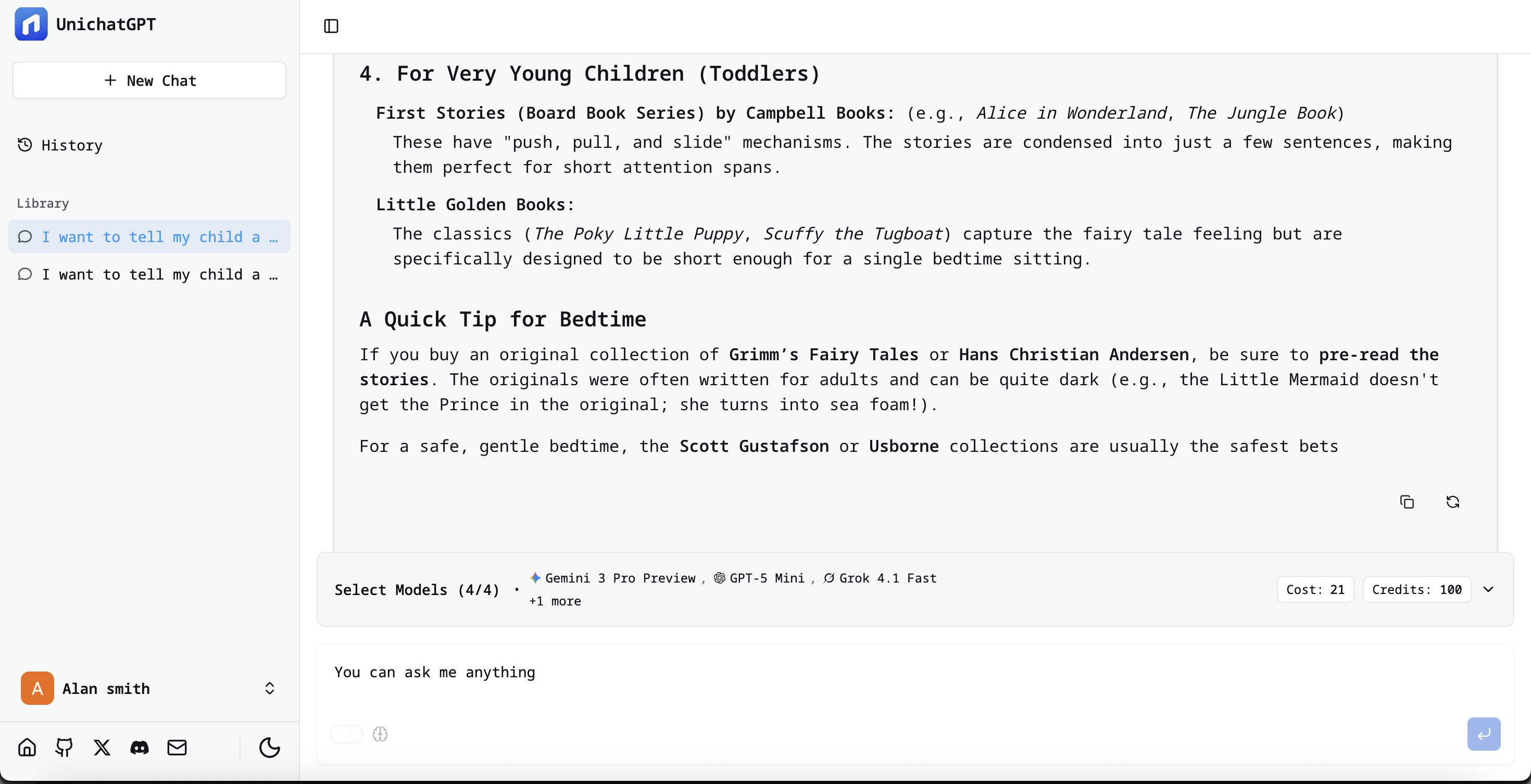 UnichatGPT-Multip LLM Comparison gallery image