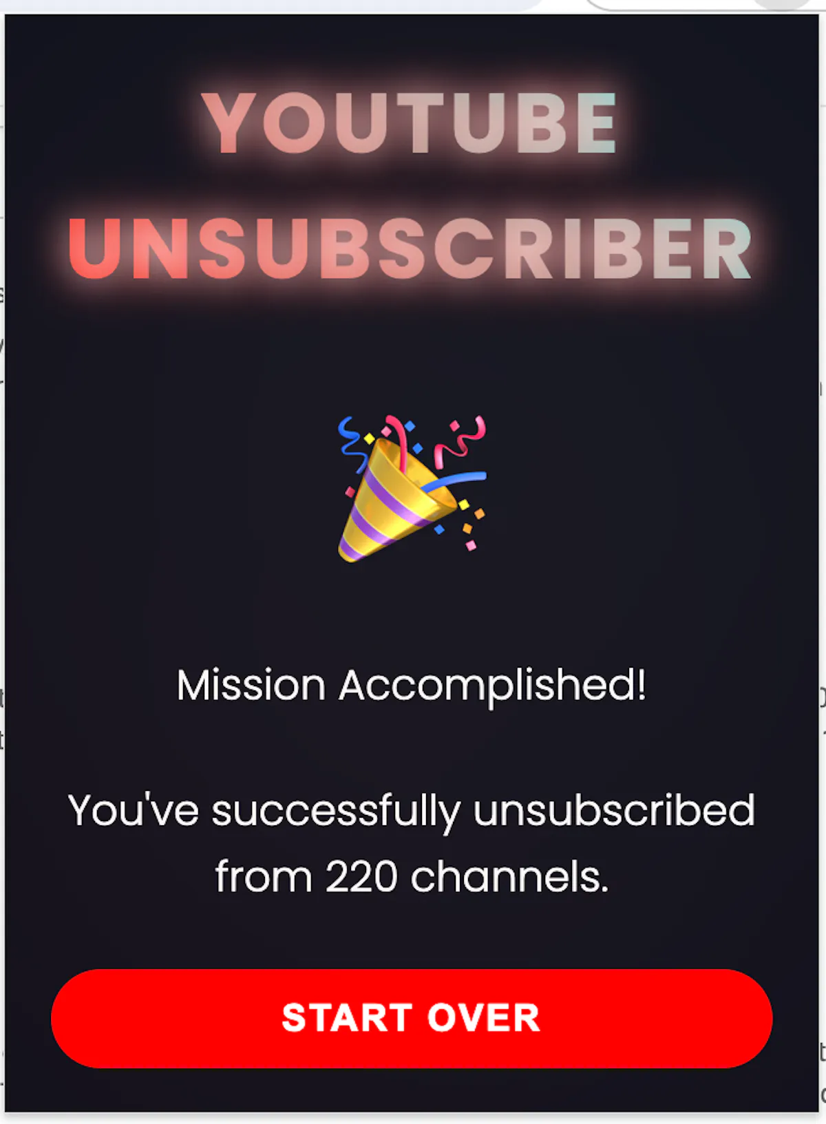 YT Unsubscriber