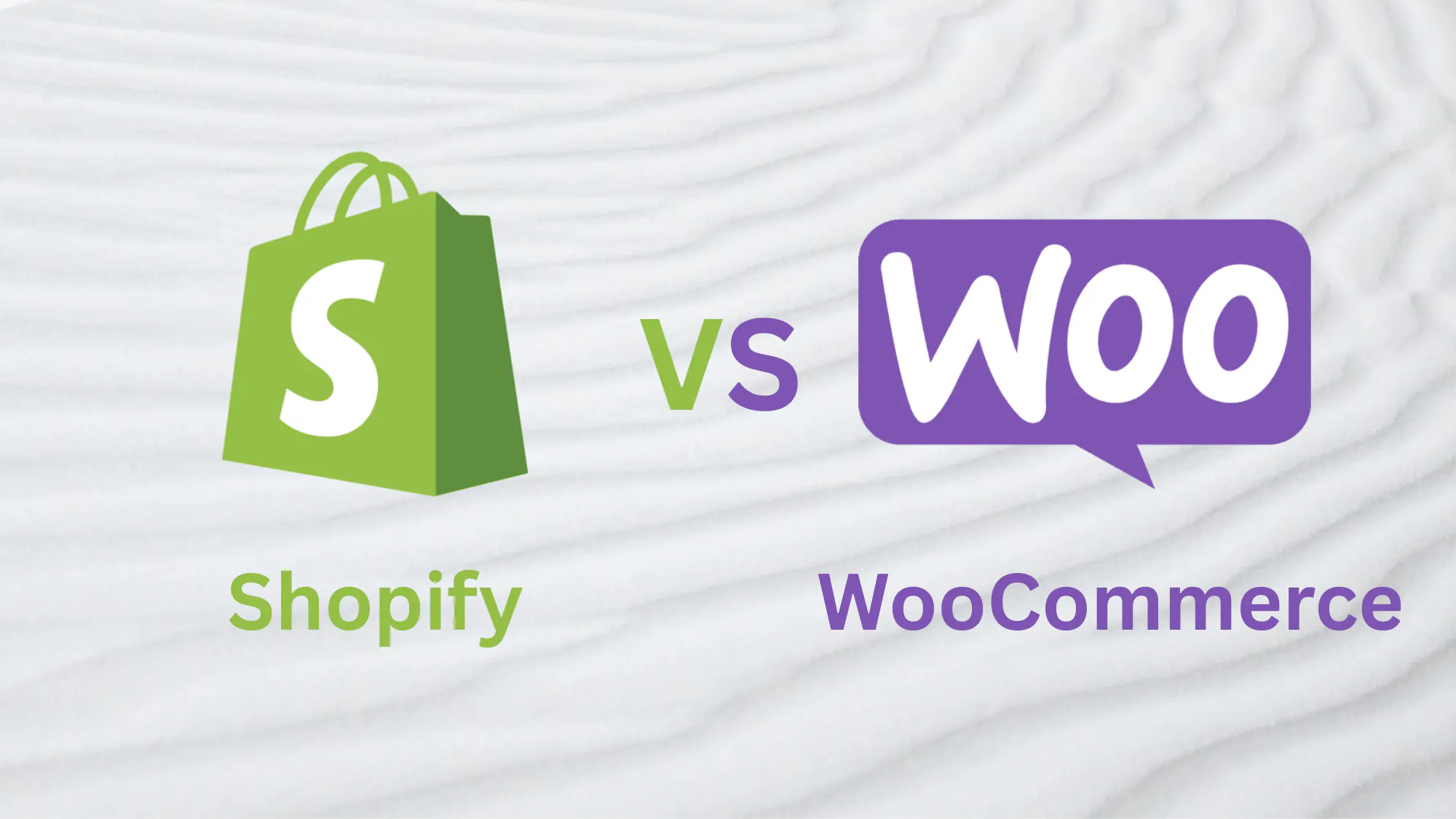 Shopify vs WooCommerce 제품 배너