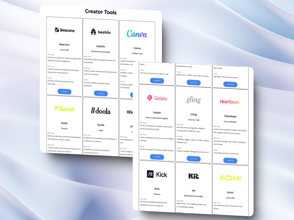 Creator Tools gallery image