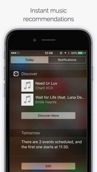 Discover: Instant music recommendations