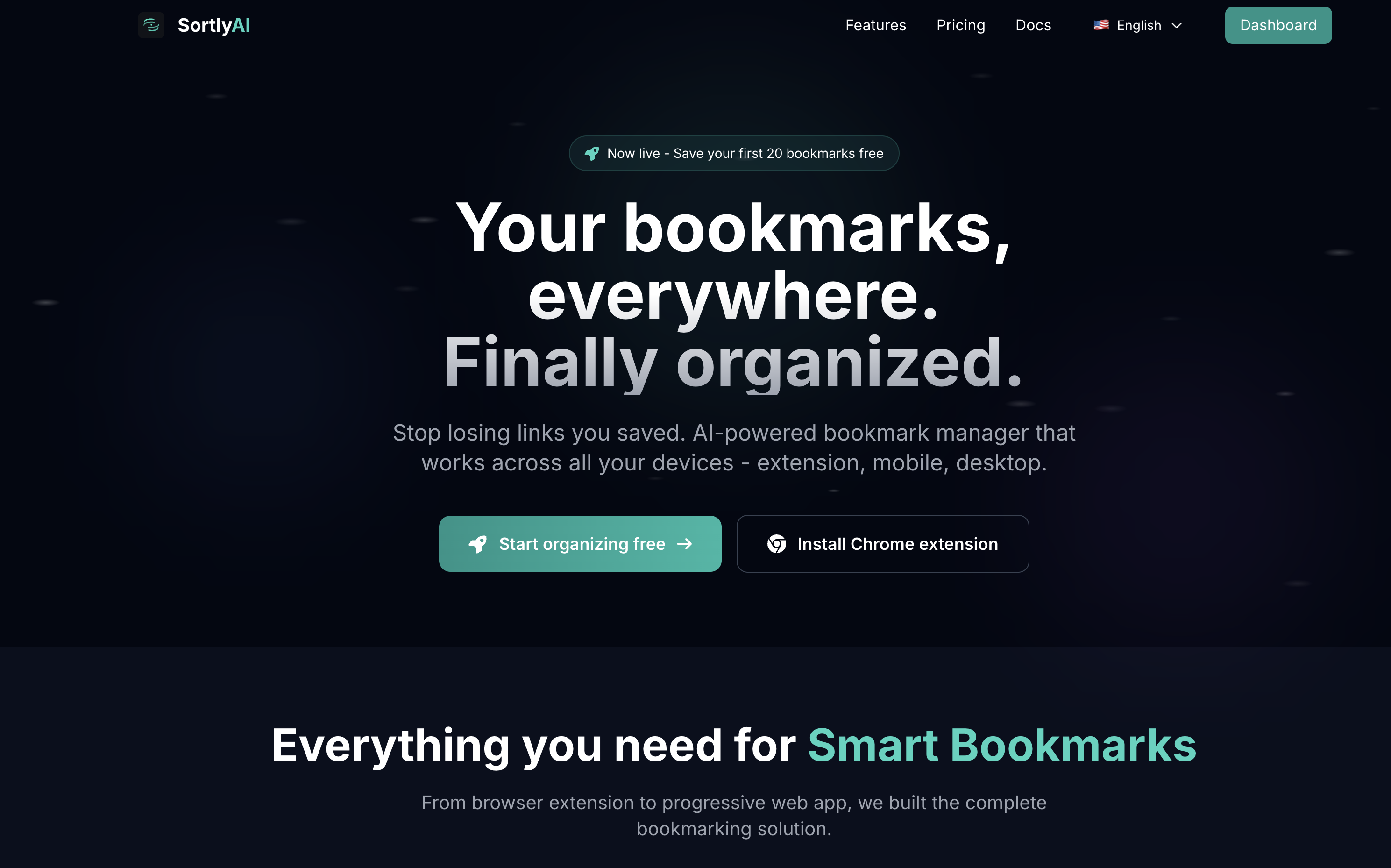 SortlyAI - Main product screenshot demonstrating key features and user interface