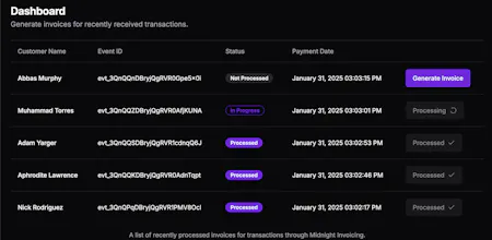 Midnight Invoicing gallery image