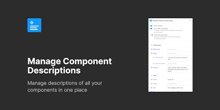 Manage Component Descriptions for Figma gallery image
