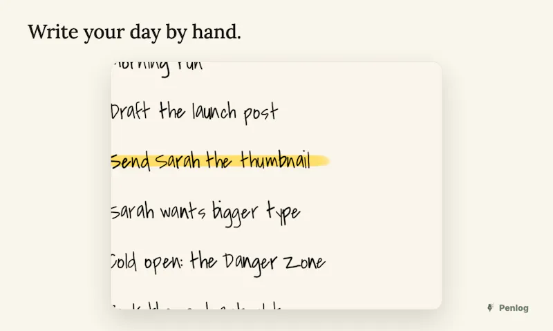 Penlog screenshot 2