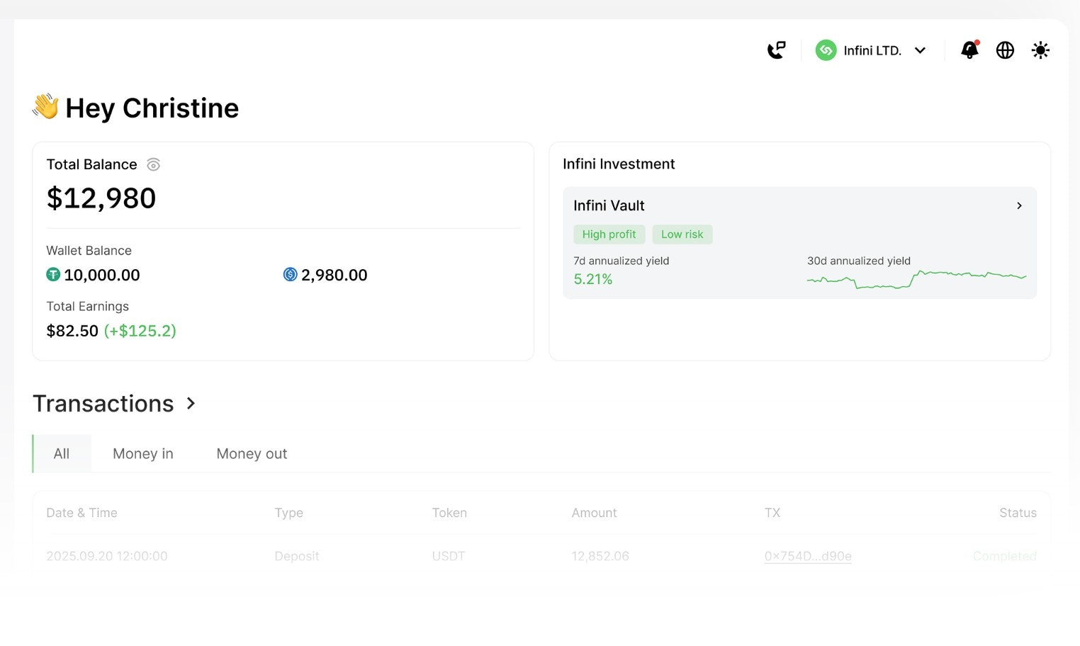 Infini - Screenshot 2 showing product features and functionality
