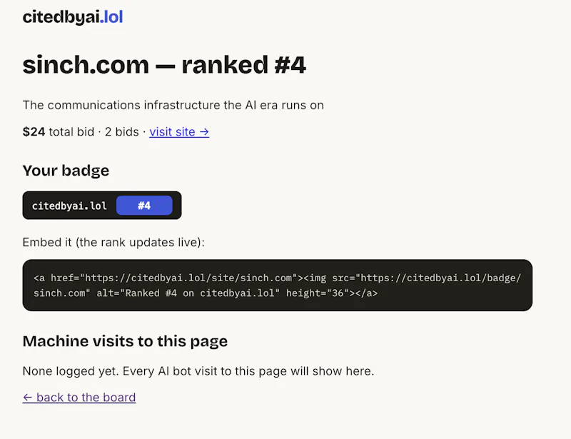 CitedByAI.lol screenshot 3