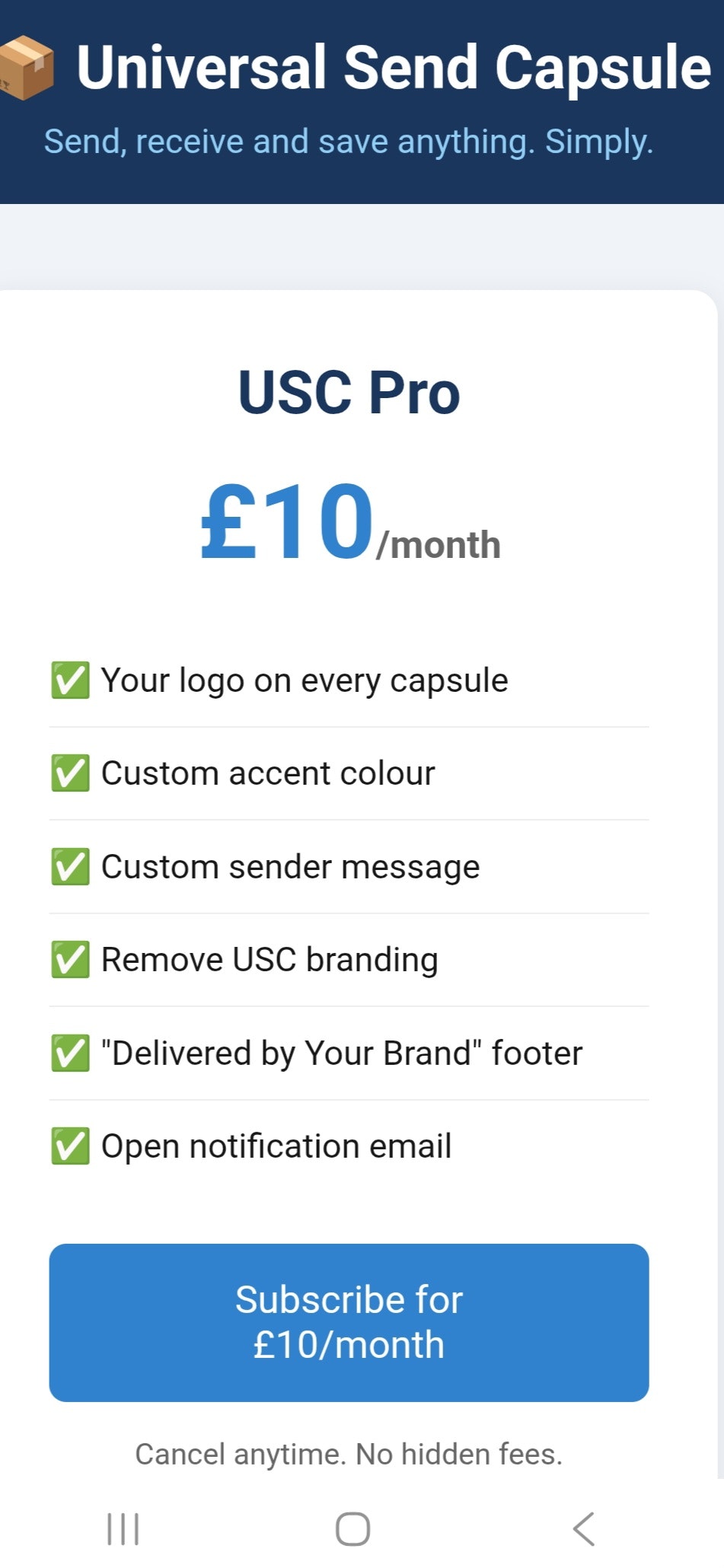 Universal Send Capsule  gallery image