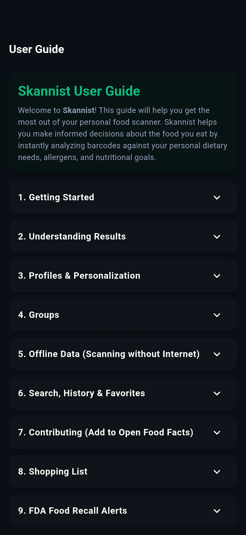 Skannist: The fast, private food scanner screenshot 4