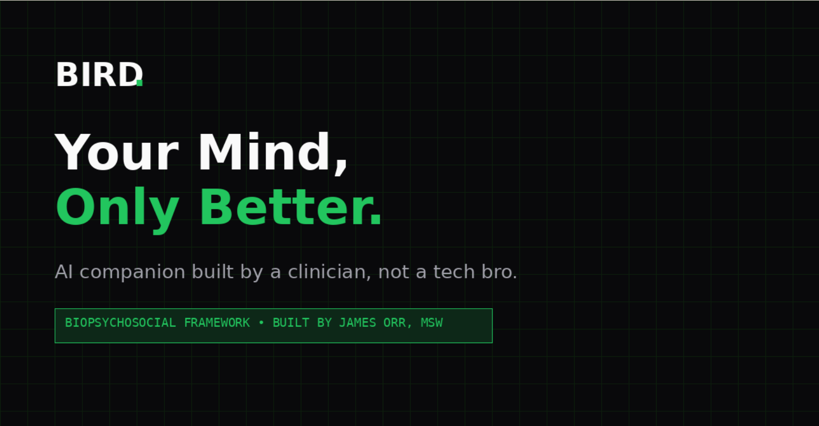 BIRD - Main product screenshot demonstrating key features and user interface