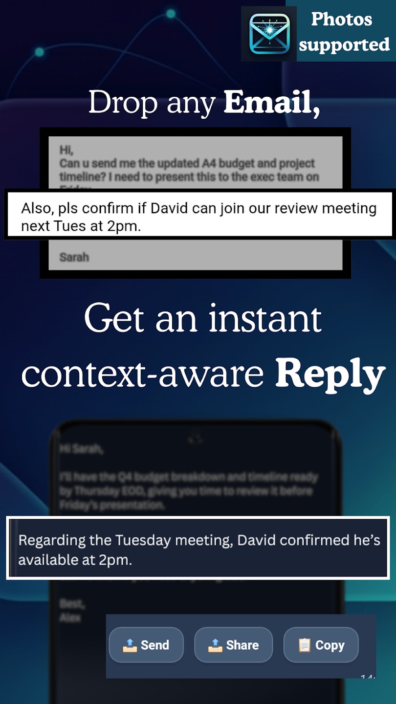 AI Email Reply - Admin Killer - Screenshot 3 showing product features and functionality