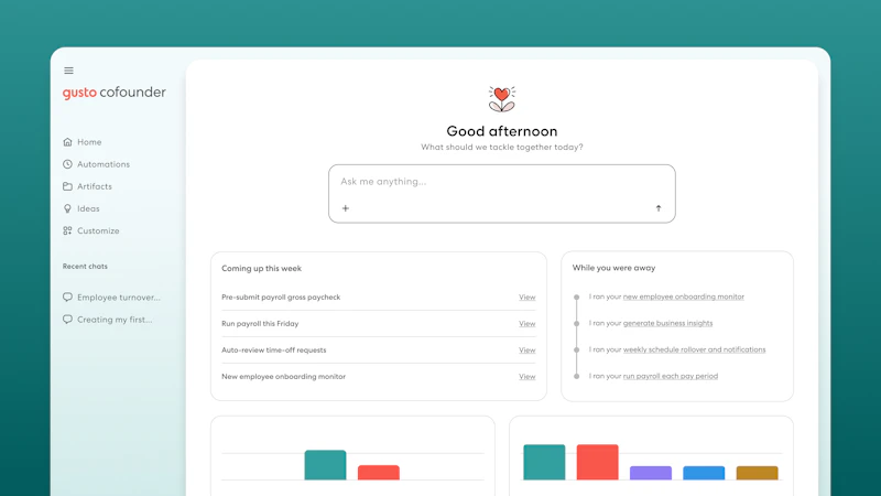 Gusto Cofounder screenshot 3