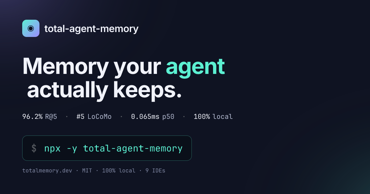 Persistent memory for AI coding agents gallery image