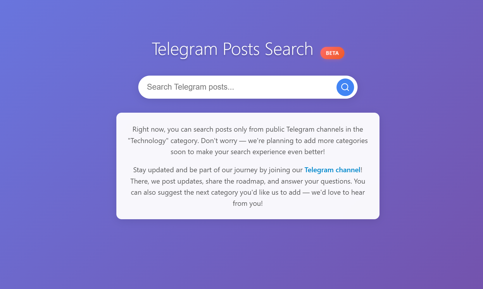 Telegram Posts Search gallery image