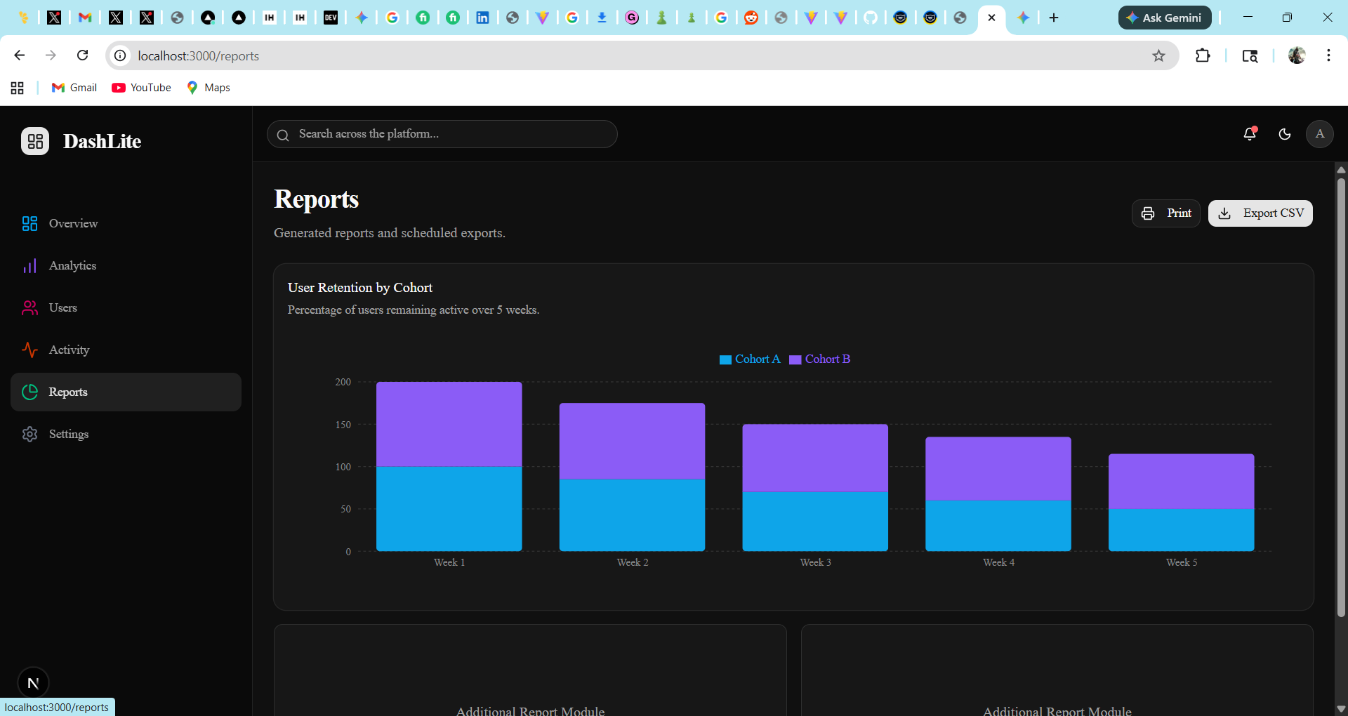 Next.js SaaS Dashboard Starter Kit - Screenshot 2 showing product features and functionality