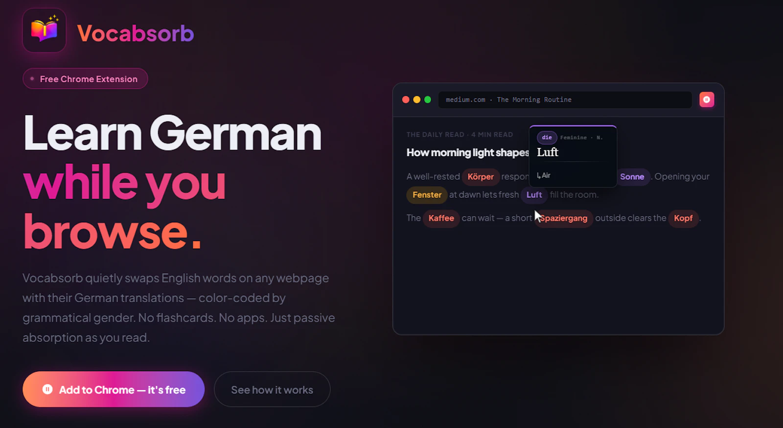Vocabsorb screenshot 1