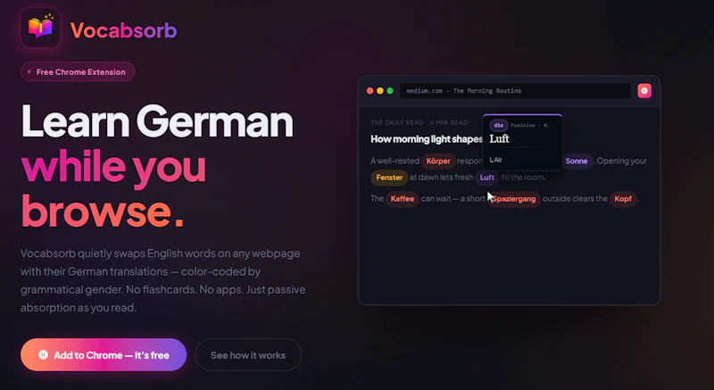 Vocabsorb screenshot 1