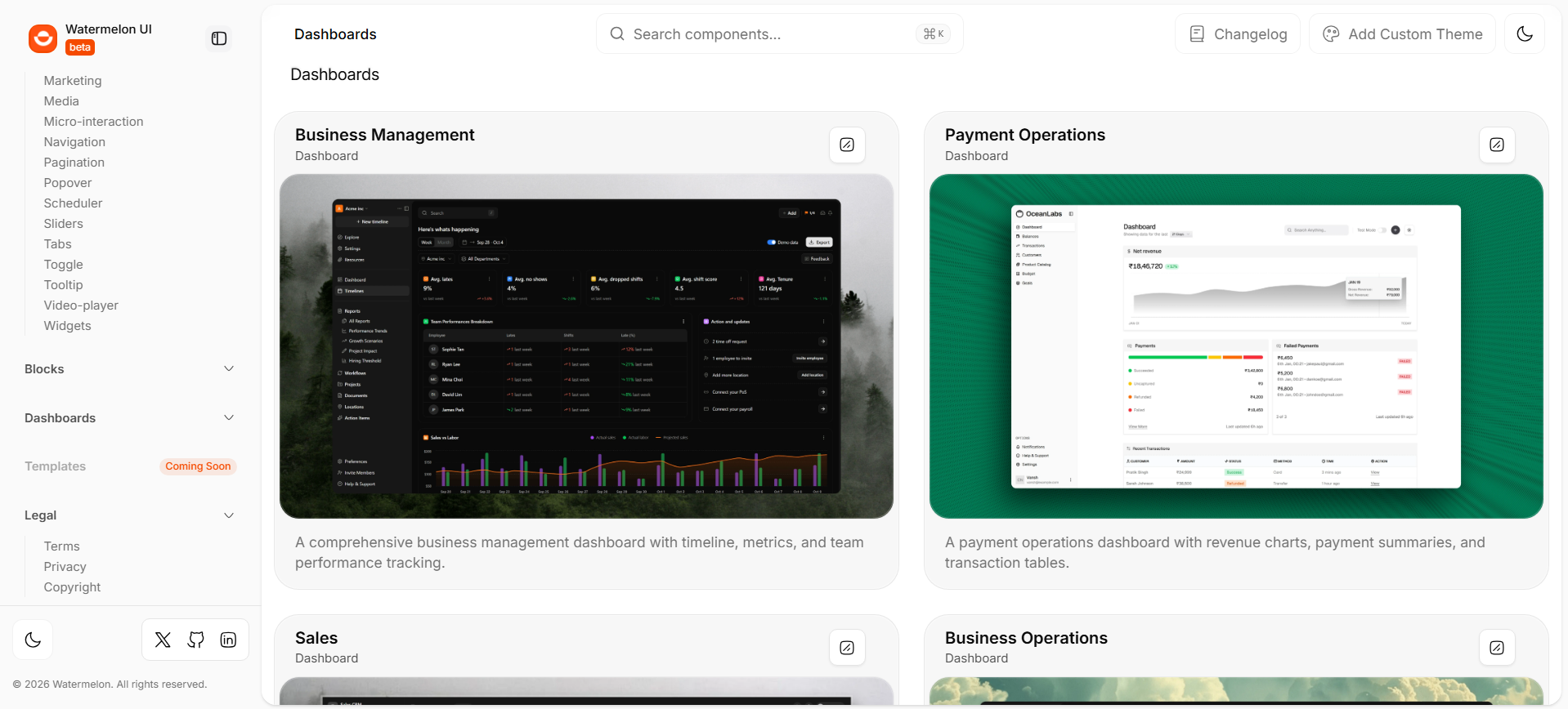 Watermelon UI gallery image