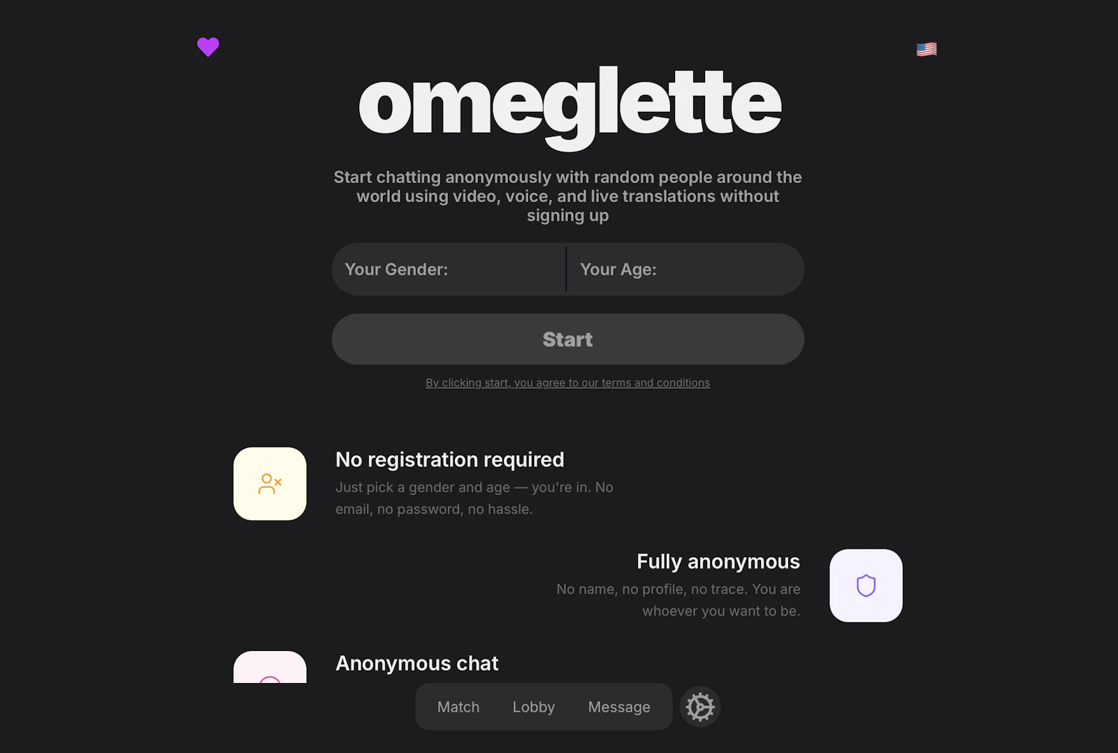 Omeglette screenshot 1