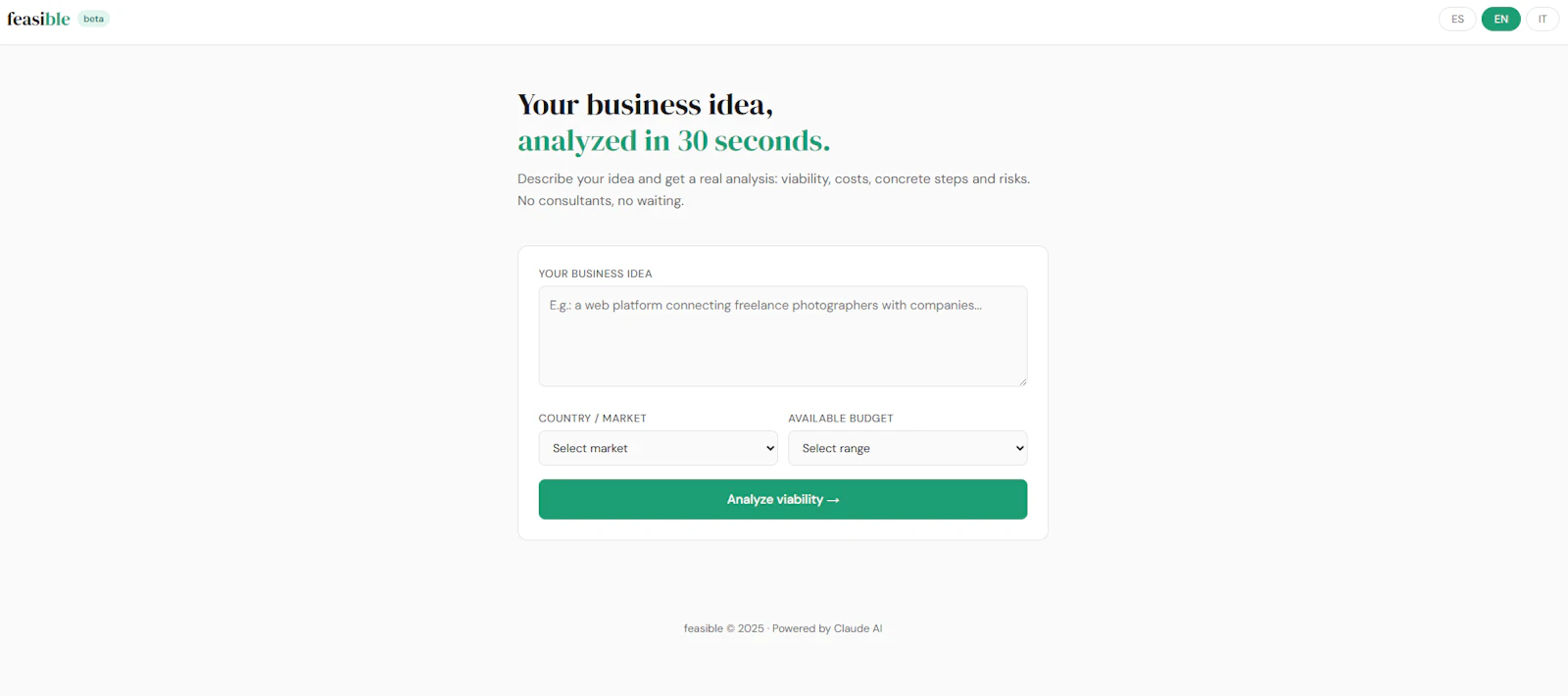 Feasible screenshot 1