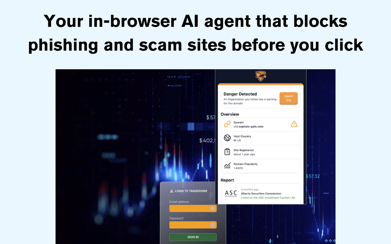 Stingray Security Chrome Extension gallery image