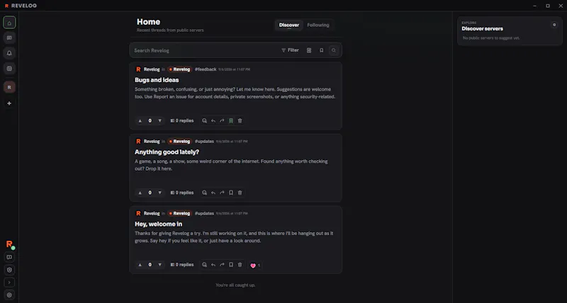 Revelog screenshot 1