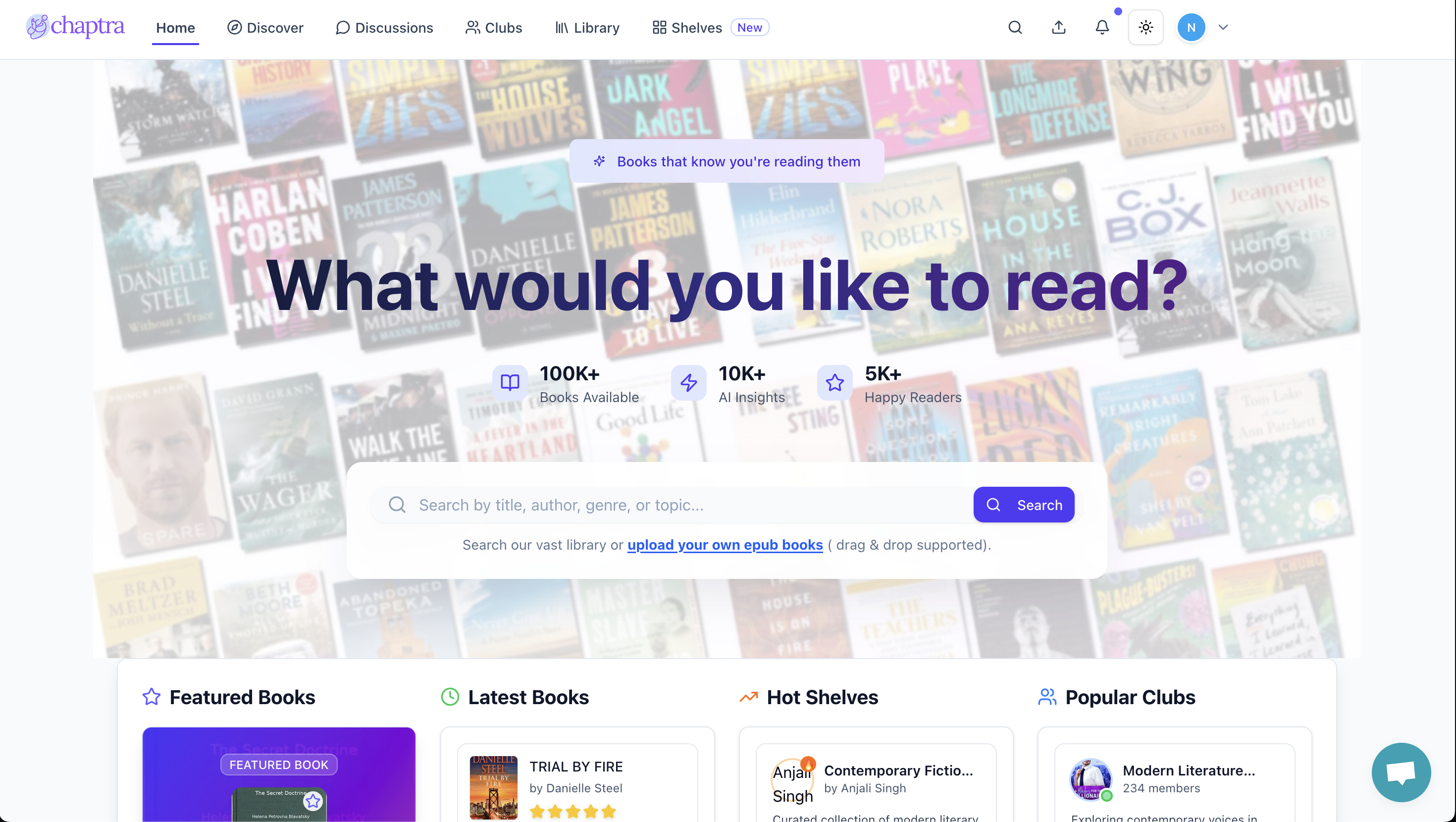 Chaptra - Main screenshot showing features and interface