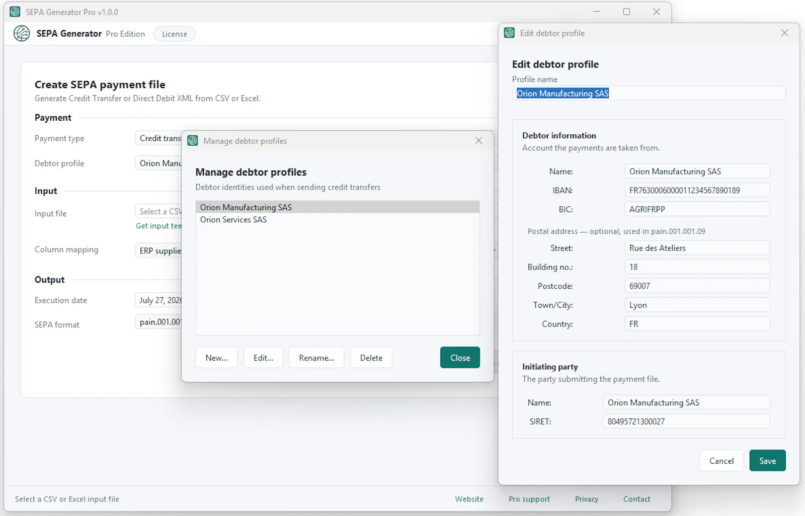 SEPA Generator screenshot 3