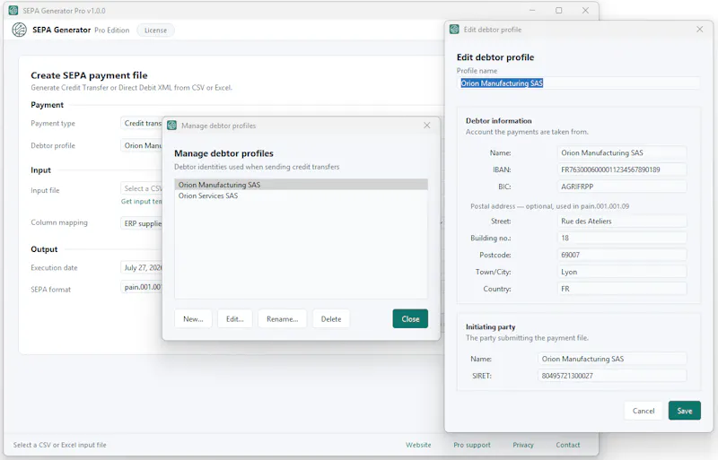SEPA Generator screenshot 3