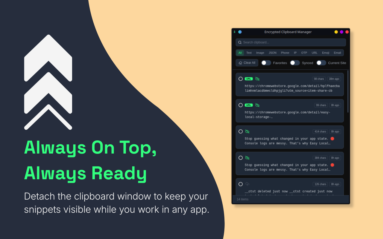 Encrypted Clipboard Manager - Screenshot 3 showing product features and functionality