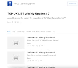 TOP UX LIST Weekly Update gallery image