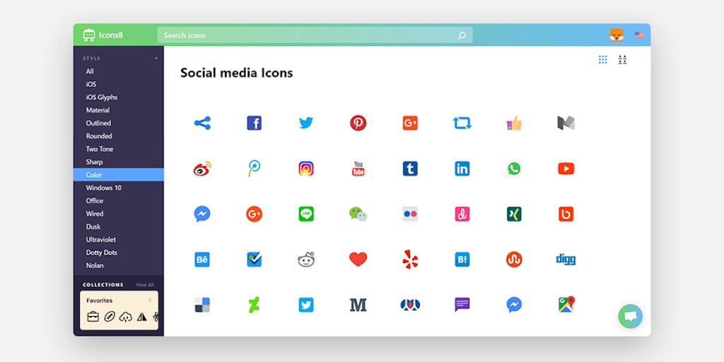 Icons8 5 6 5 r2 – free searchable icon applications