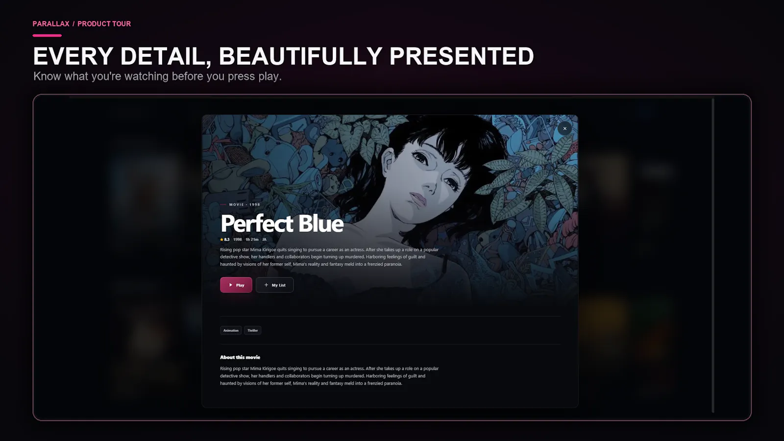 PARALLAX Streaming screenshot 3