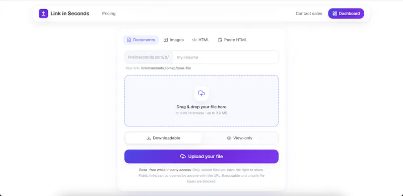 Link in Seconds screenshot 3