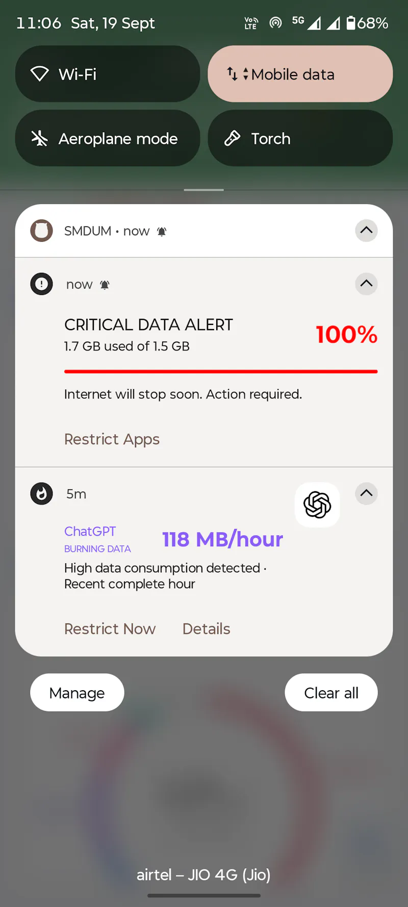 SMDUM: Data Usage Monitor App screenshot 5