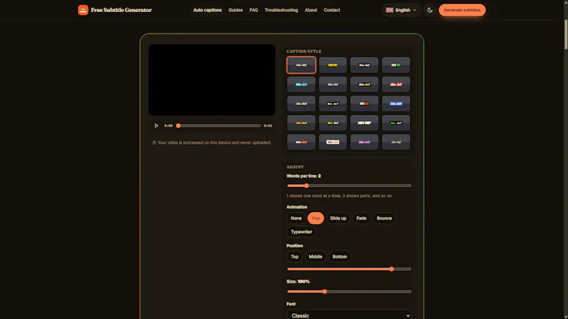 Free Subtitle Generator screenshot 7
