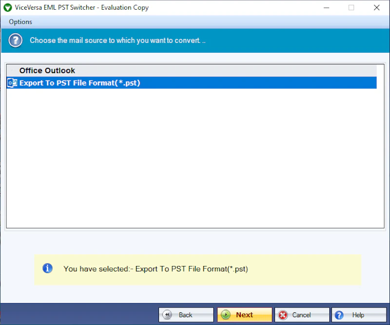 ViceVersa EML PST Switcher screenshot 4