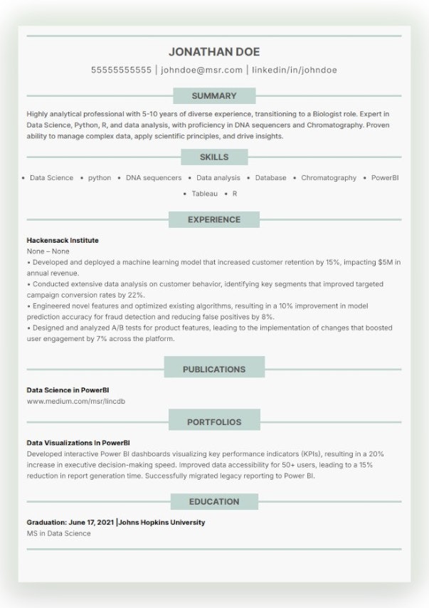 My STEM Resume gallery image