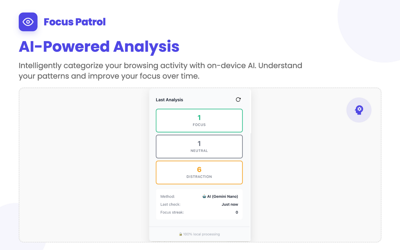 Focus Patrol - Screenshot 2 showing product features and functionality