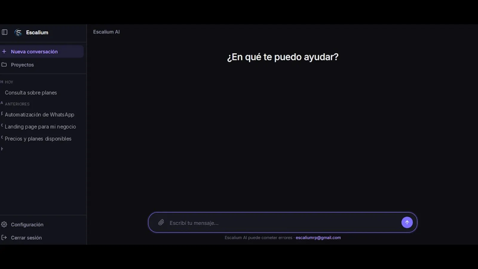 Escalium AI screenshot 1 (video preview)