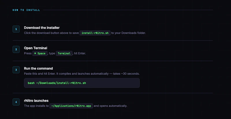 rNitro — macOS CPU Monitor screenshot 3