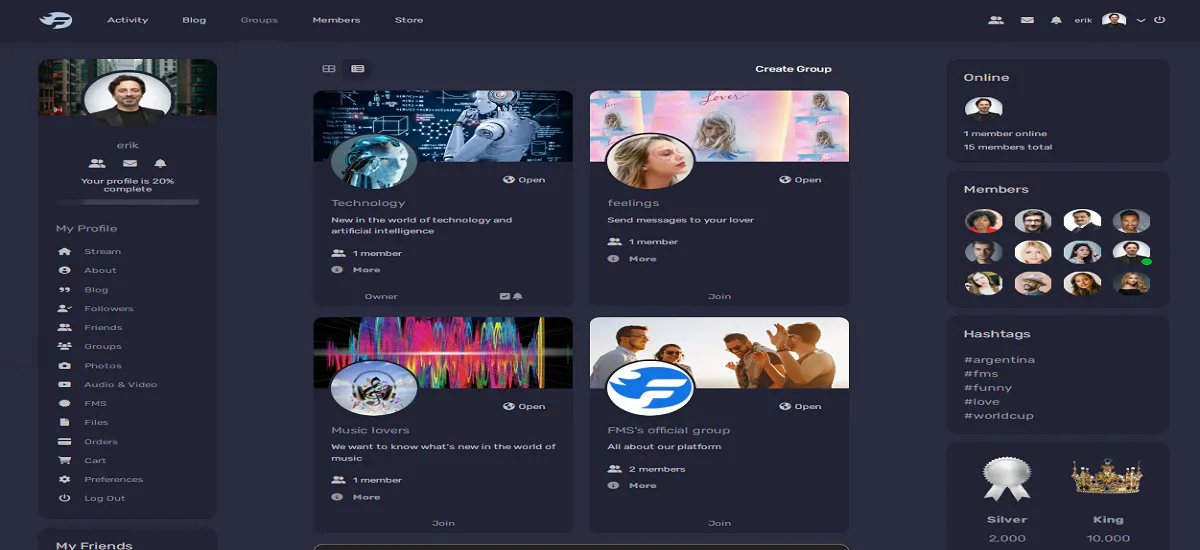 FMS social network gallery image